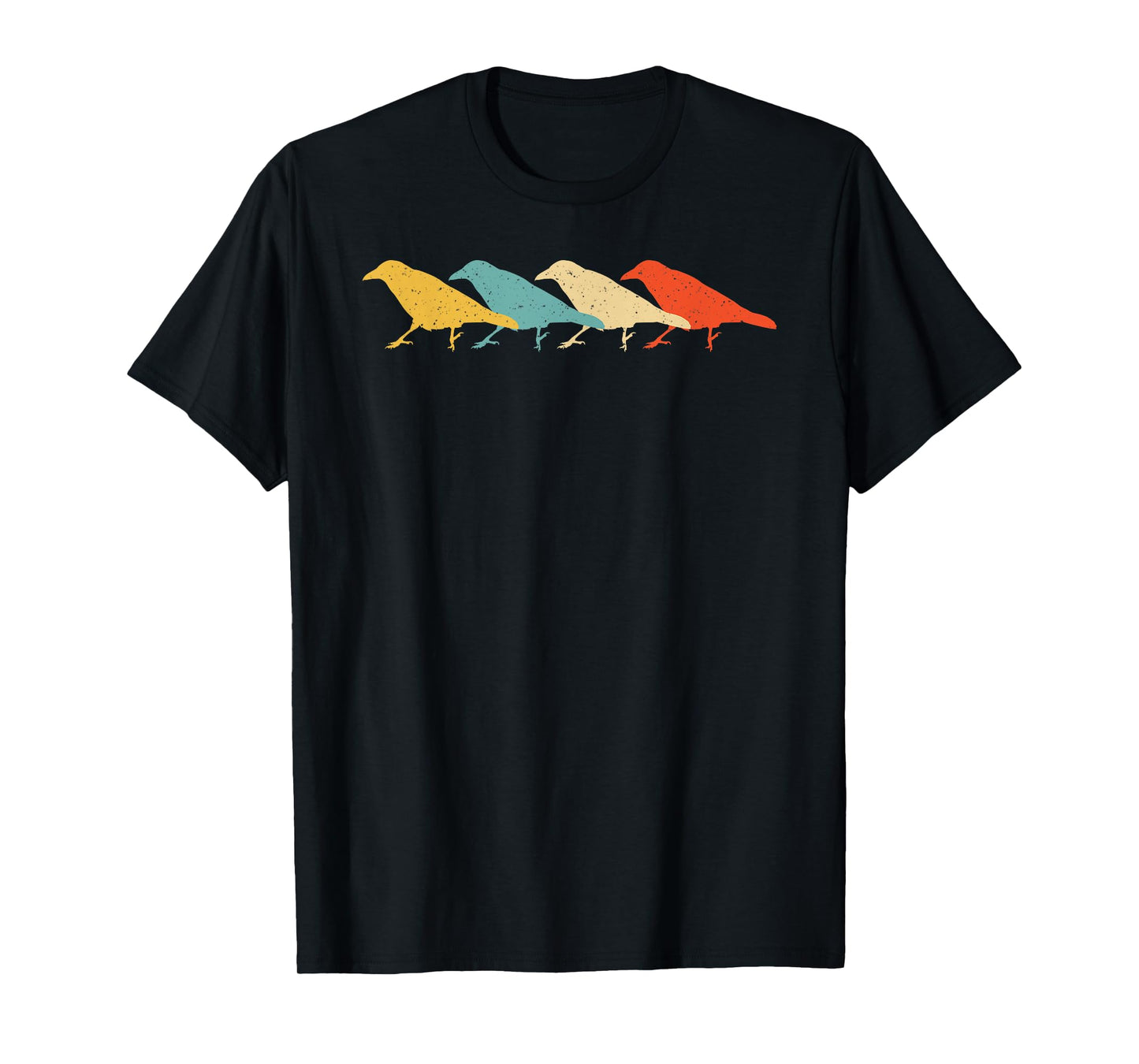 Crow Vintage Retro Raven Bird Lover 60s 70s Gift T-Shirt