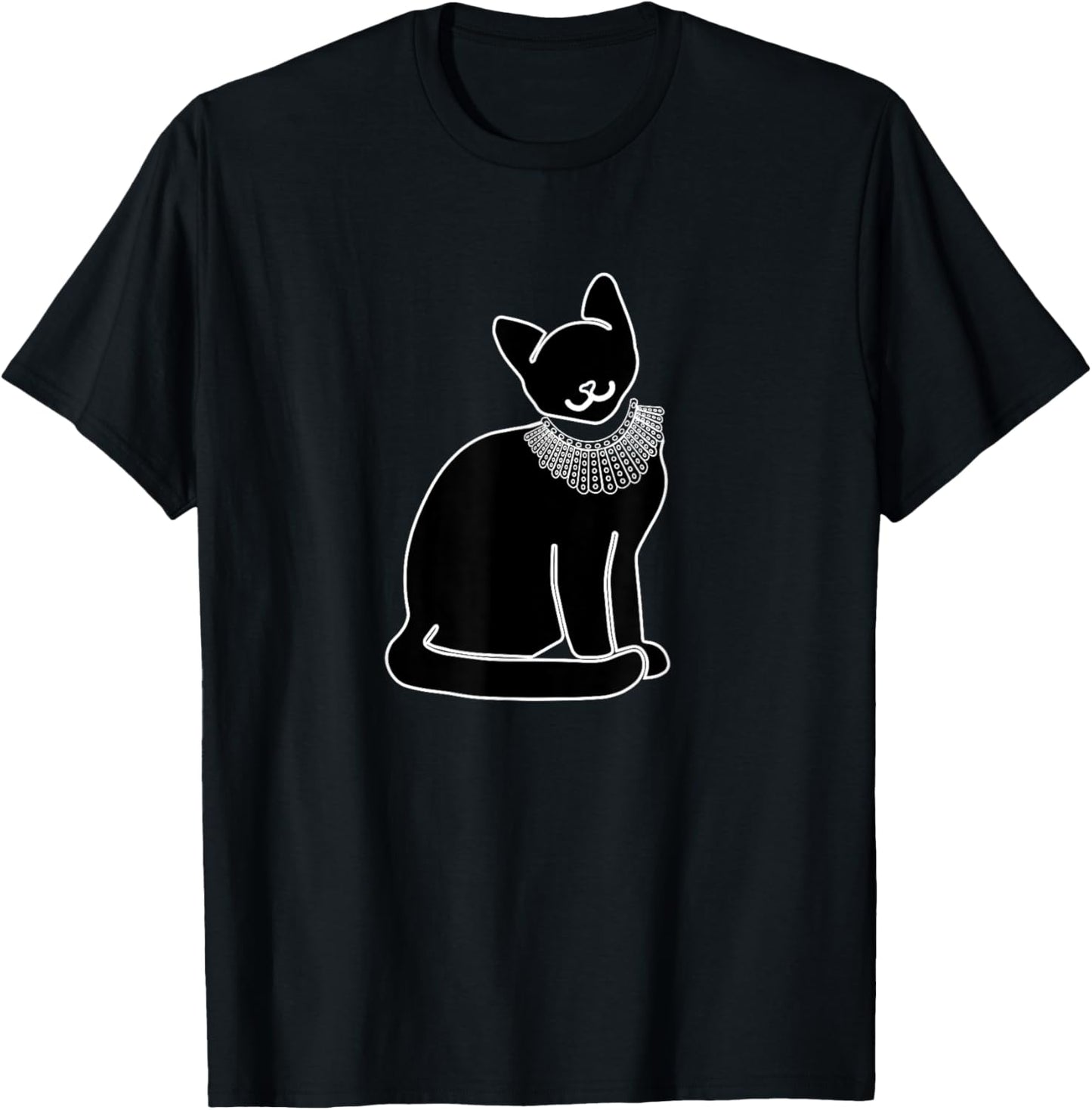 Cat with Ruth Bader Ginsburg Collar RBG T-Shirt