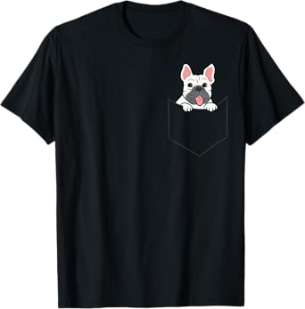 French Bulldog In A Pocket Cute Pocket French Bulldog T-Shirt