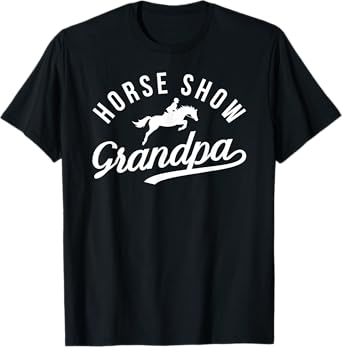 Horse Show Grandpa Proud Equestrian Grandfather T-Shirt