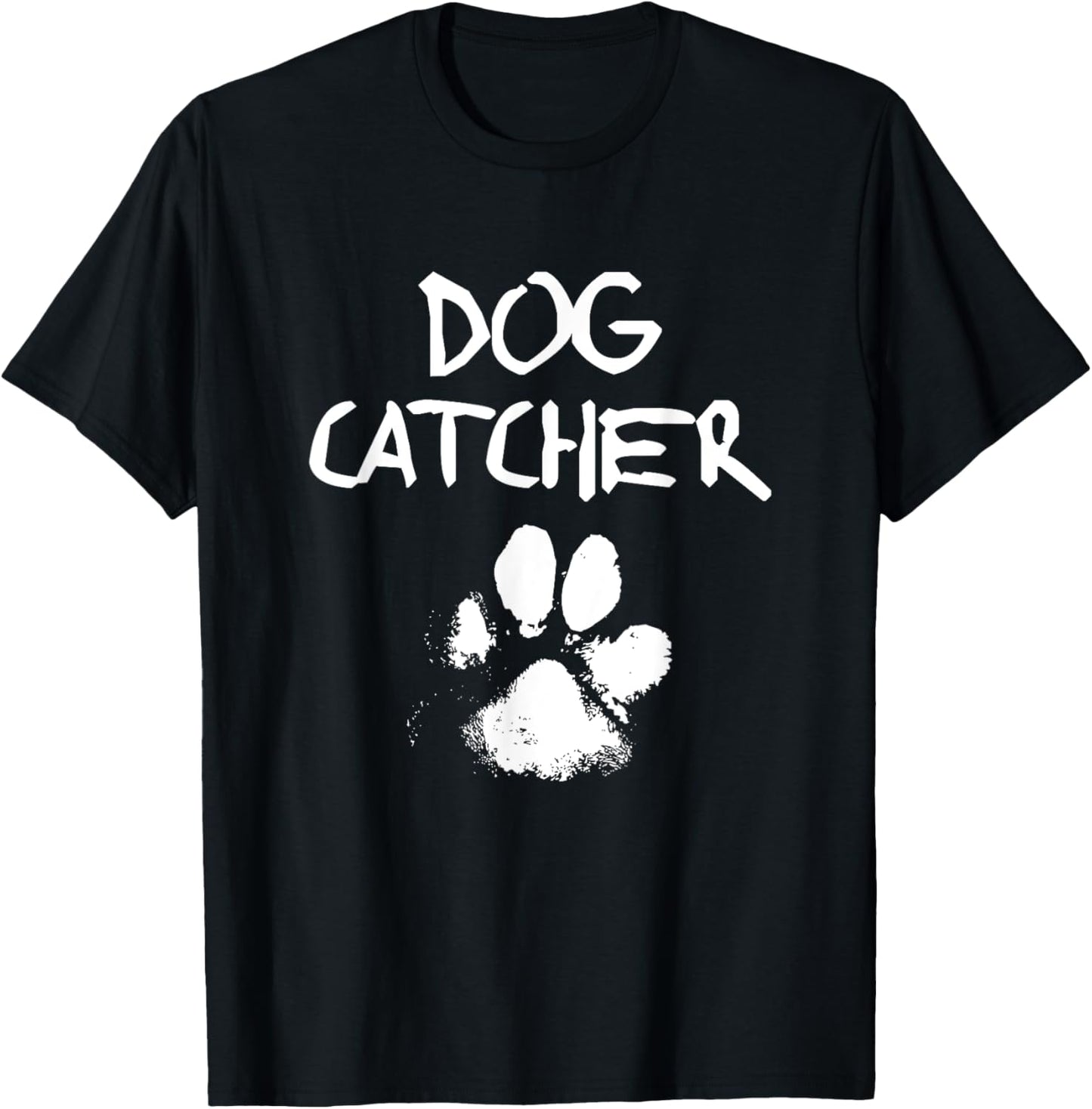 Dog Catcher Costume Adult Halloween Tee Spooky Paw Dog Funny T-Shirt
