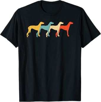 Greyhound Vintage Retro Dog Pet Racer Lover 60s 70s Gift Men Women Girls Kids T-Shirt