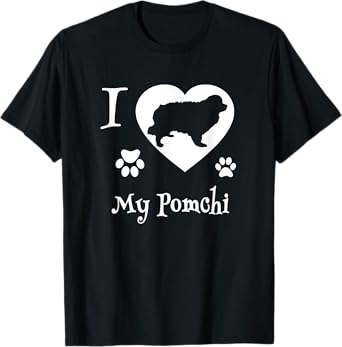 Pomchi Shirt Design for Pomchi Dog Lovers T-Shirt