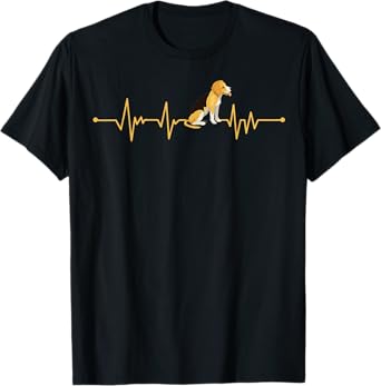 Beagle Heartbeat Dog Lover Men Women Girls Kids T-Shirt