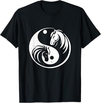 Yin And Yang Horse For Every Horseman And Rider Horse Lover T-Shirt