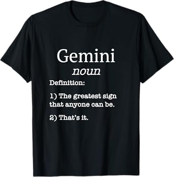 Gemini / Funny Fake Definition Horoscope Lover Saying! T-Shirt