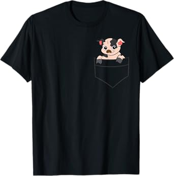 Kunekune Pig In a Pocket Cute Pocket Kunekune Pig T-Shirt