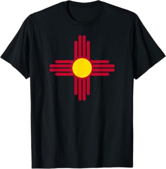 New Mexico Flag Red Zia Sun Symbol Men Women T-Shirt