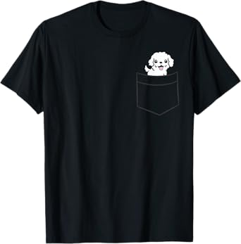Maltipoo Dog In The Pocket Funny Maltipoo T-Shirt