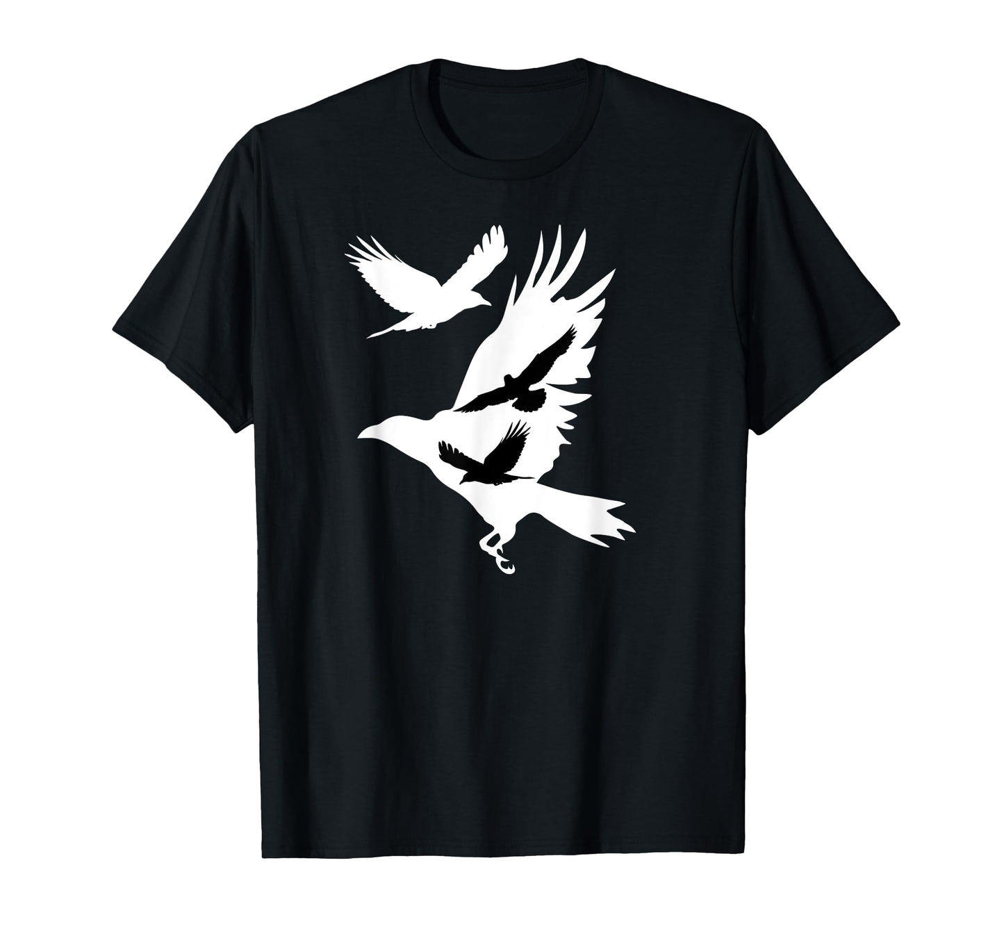 Crows in Flight Crow Raven Blackbird Bird Ornithology T-Shirt