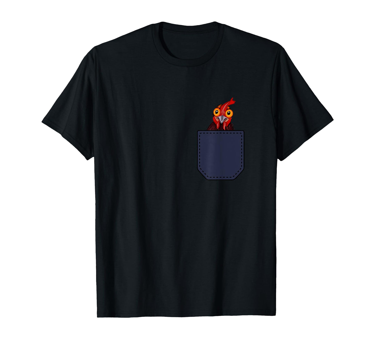 Chicken Farmers Cute and Funny Rooster Black Unisex Adult T-Shirt