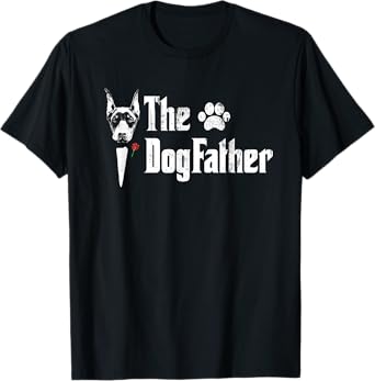 The Dogfather Doberman pinscher Dog Dad Tshirt Father's Day T-Shirt