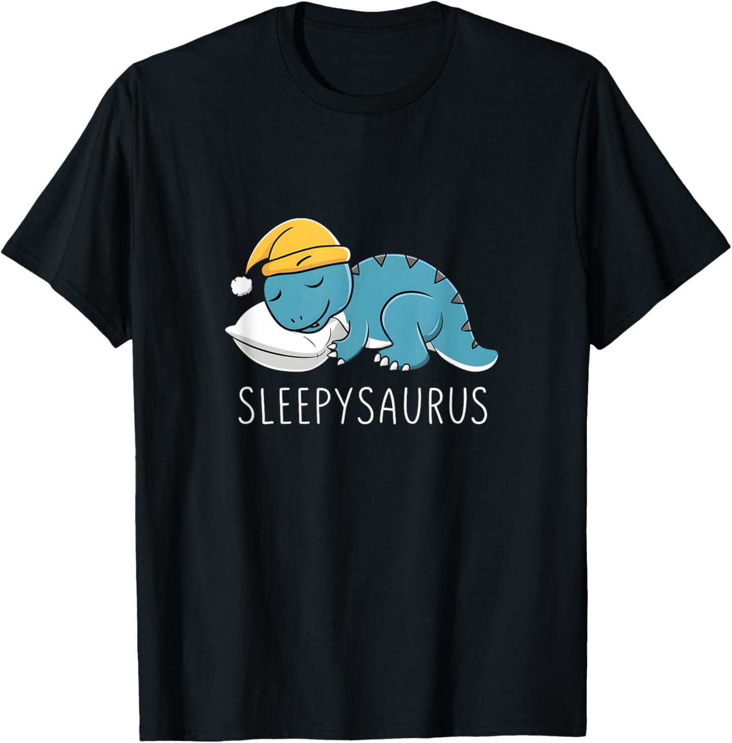 Sleepysaurus Dino T-Rex Night Print Cute Funny Sleepy Print T-Shirt