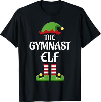 Gymnast Elf Family Matching Group Christmas Gymnastics T-Shirt