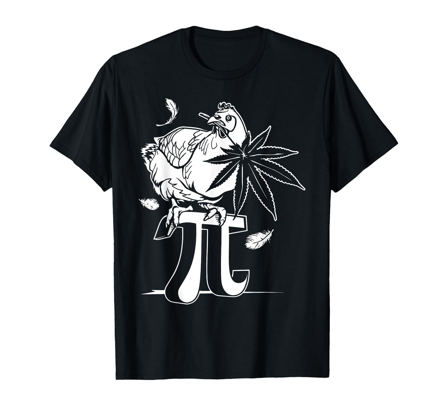 Chicken Pot Pie Pi Leaf Marijuana Cannabis Stoner 420 Weed T-Shirt