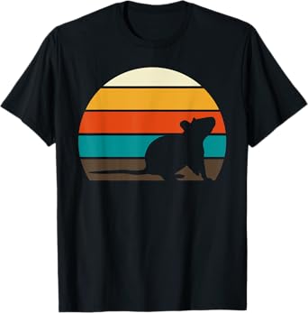 Retro Rat Rodents Vintage Sunset Graphic T-Shirt
