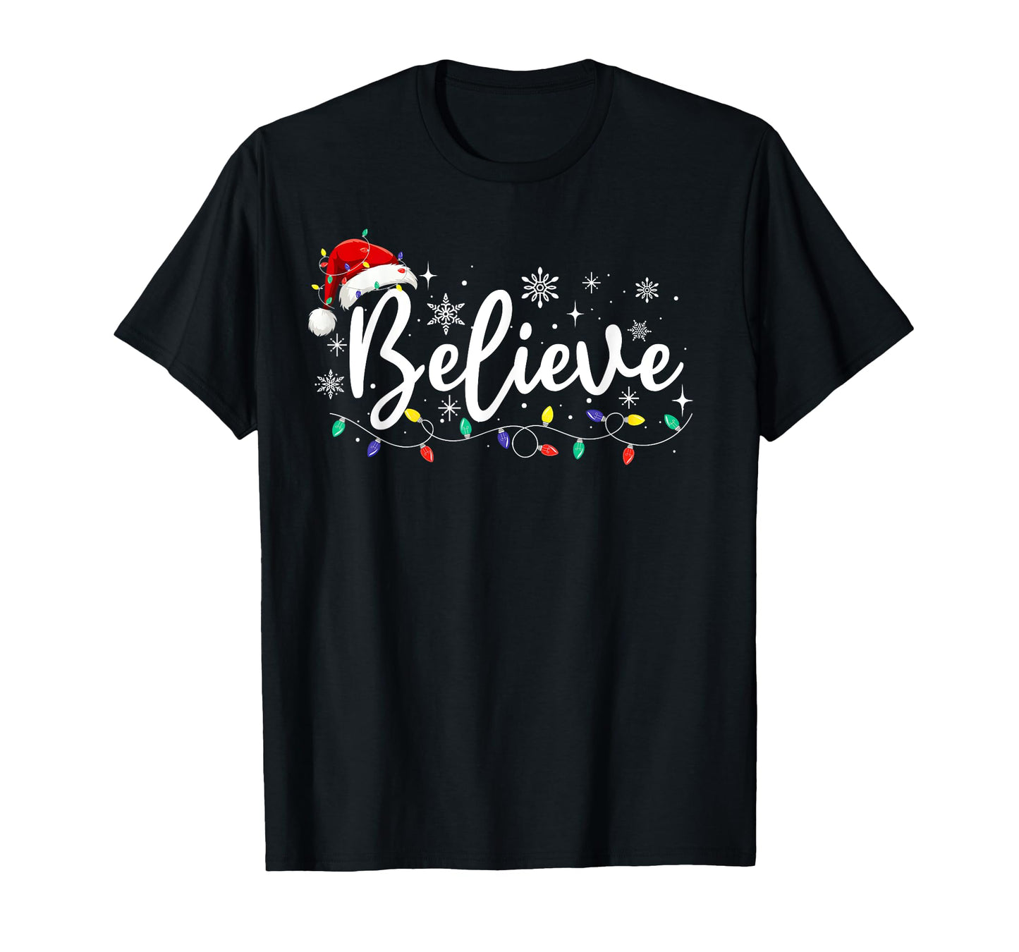 Christmas Shirt - Believe Santa Claus Believe Christmas Kids T-Shirt