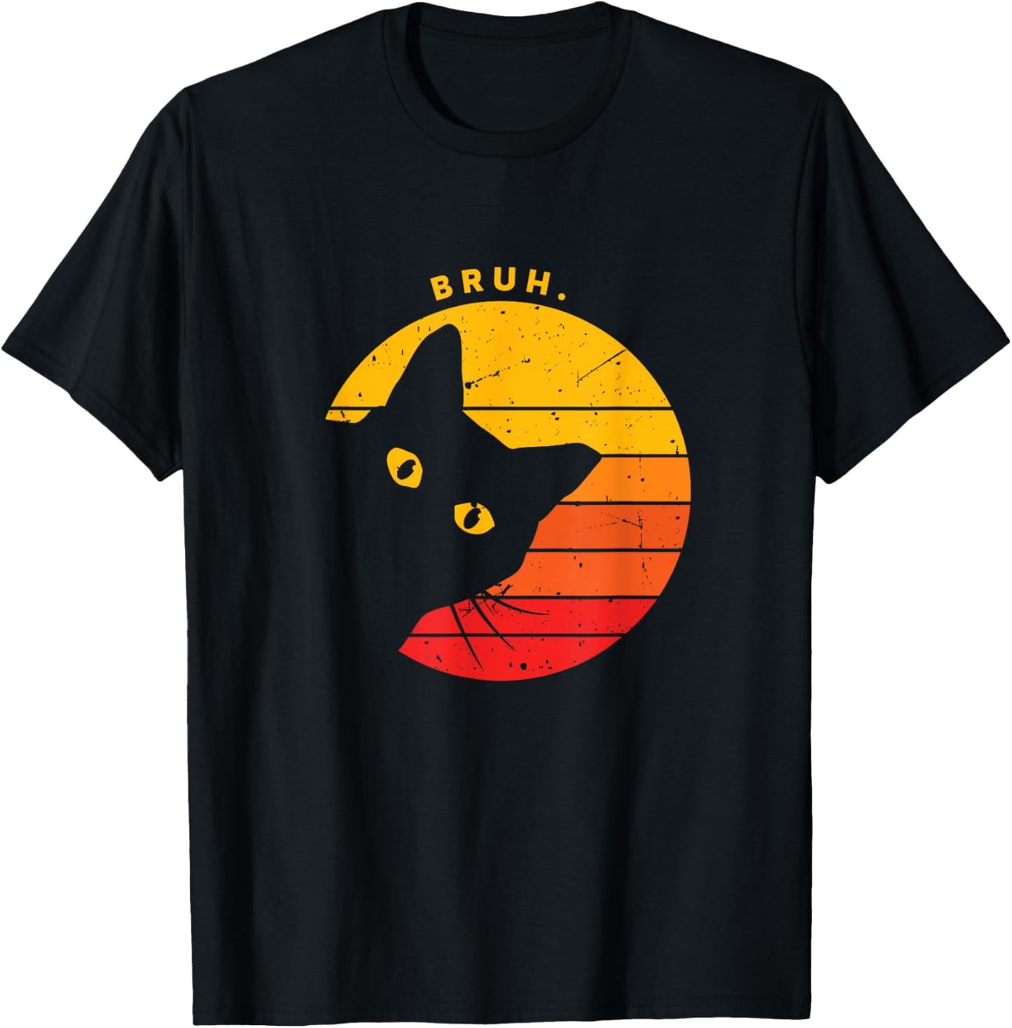Bruh - Funny Sarcastic Cat Kitten Meme Lover T-Shirt