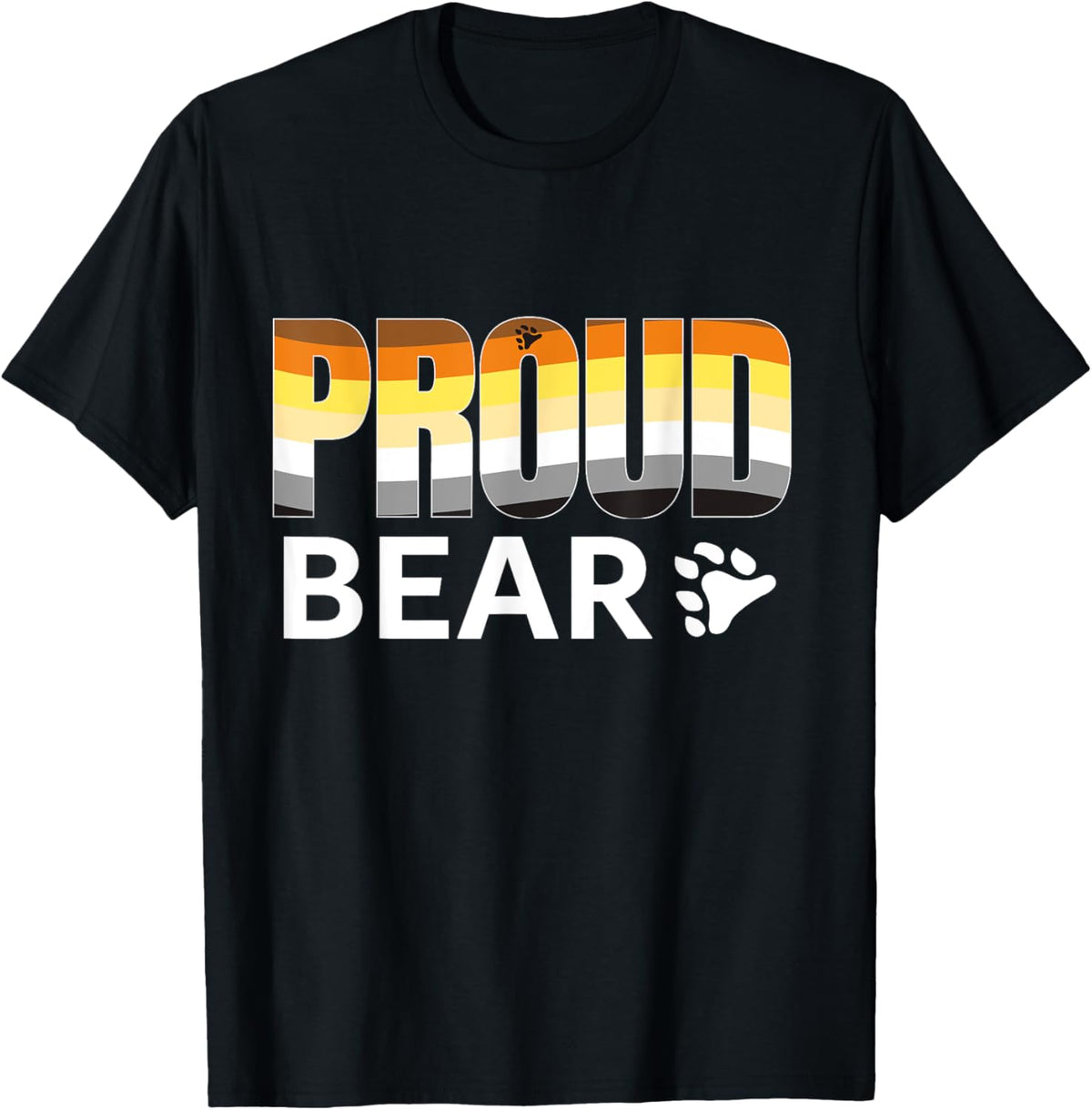 Proud LGBT Bear Shirt | Hairy Gay Men LGBT Bear Pride Flag T-Shirt