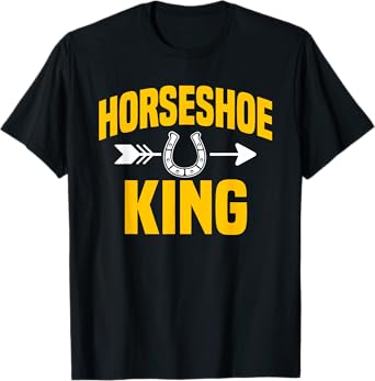 Horseshoe King Pitching Horse Lover Ferrier T-Shirt