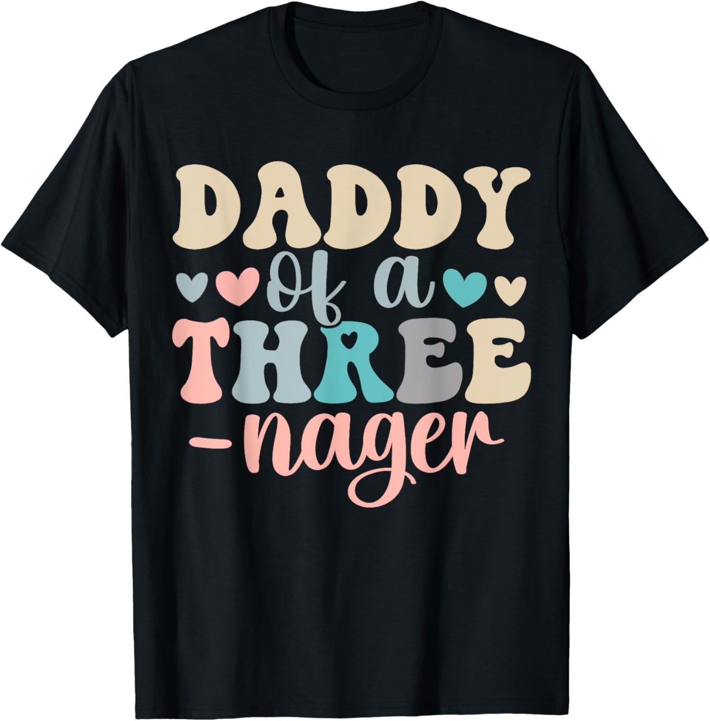 Daddy Of A Threenager 3rd Birthday Matching Family Boho T-Shirt
