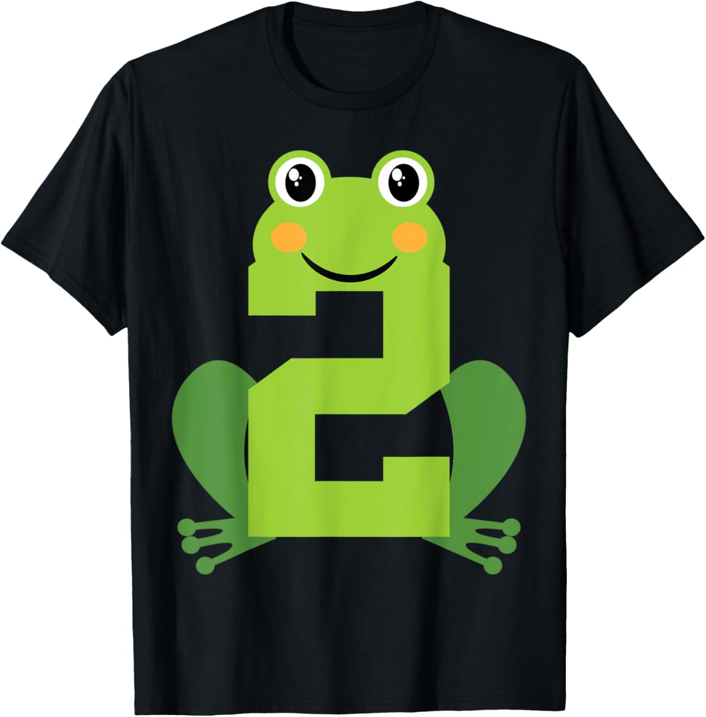 Frog Themed 2nd Birthday Party Toddler Kids 2 Year Old Frogs T-Shirt