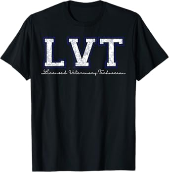 Floral LVT Licensed Veterinary Technician Veterinarian Vet T-Shirt