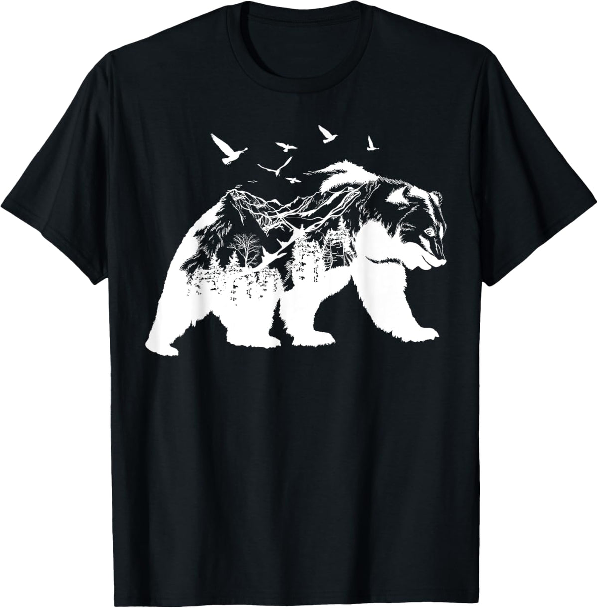 Bear Nature Outdoor Mountains Forest Trees Bear Wildlife T-Shirt