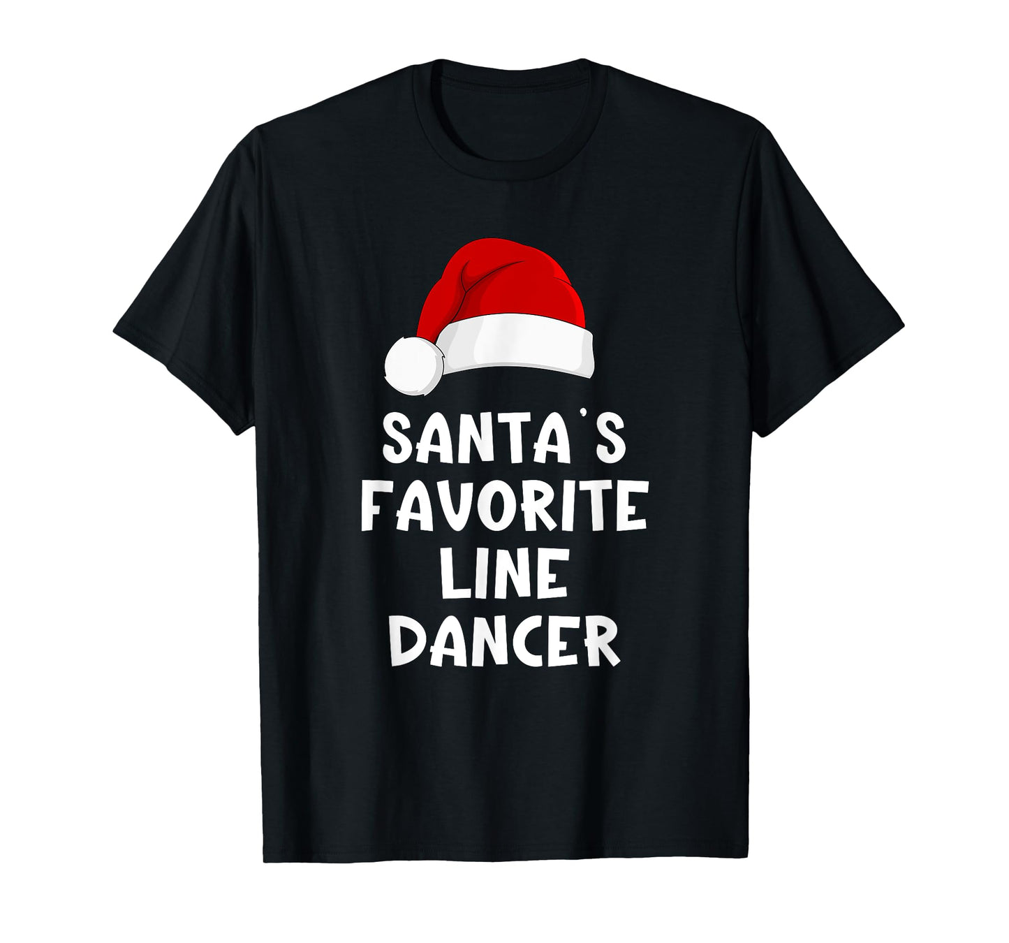 Christmas Santa's Favorite Line Dancer Funny Dancing Dance T-Shirt
