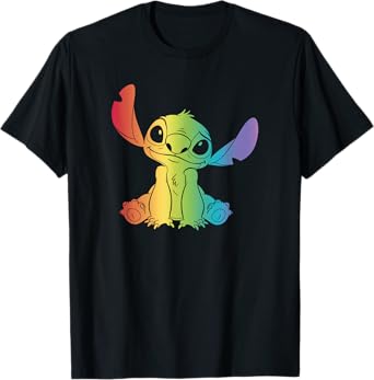 Disney Lilo & Stitch Rainbow Stitch Fill T-Shirt