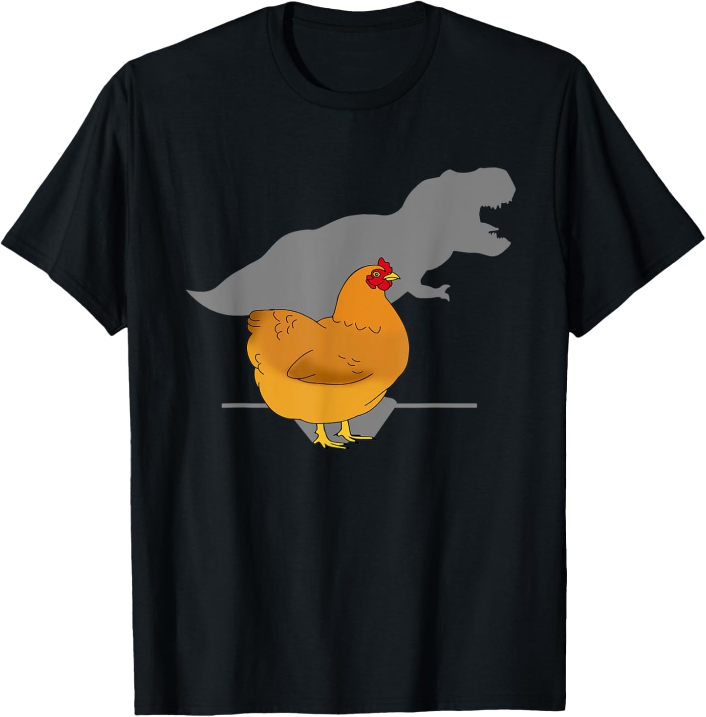 Chicken T-rex Shadow Dinosaur Hen Lover Cute Chicken Farmer T-Shirt