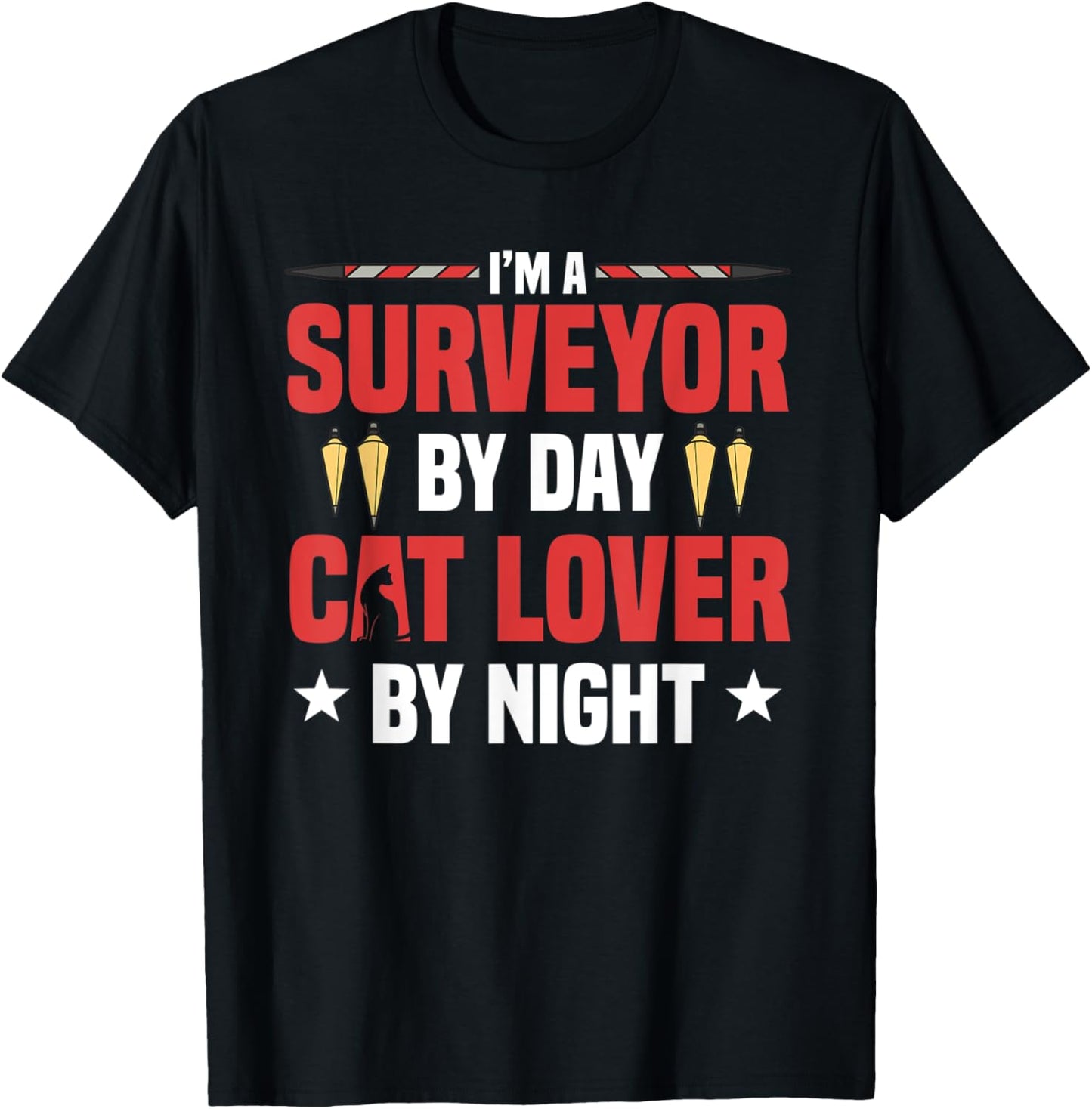 Surveyor Land Surveying Cartographer Geodesists Cat Lover T-Shirt