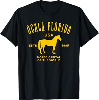 Ocala Florida USA Horse Capital Vintage Equestrian Design T-Shirt
