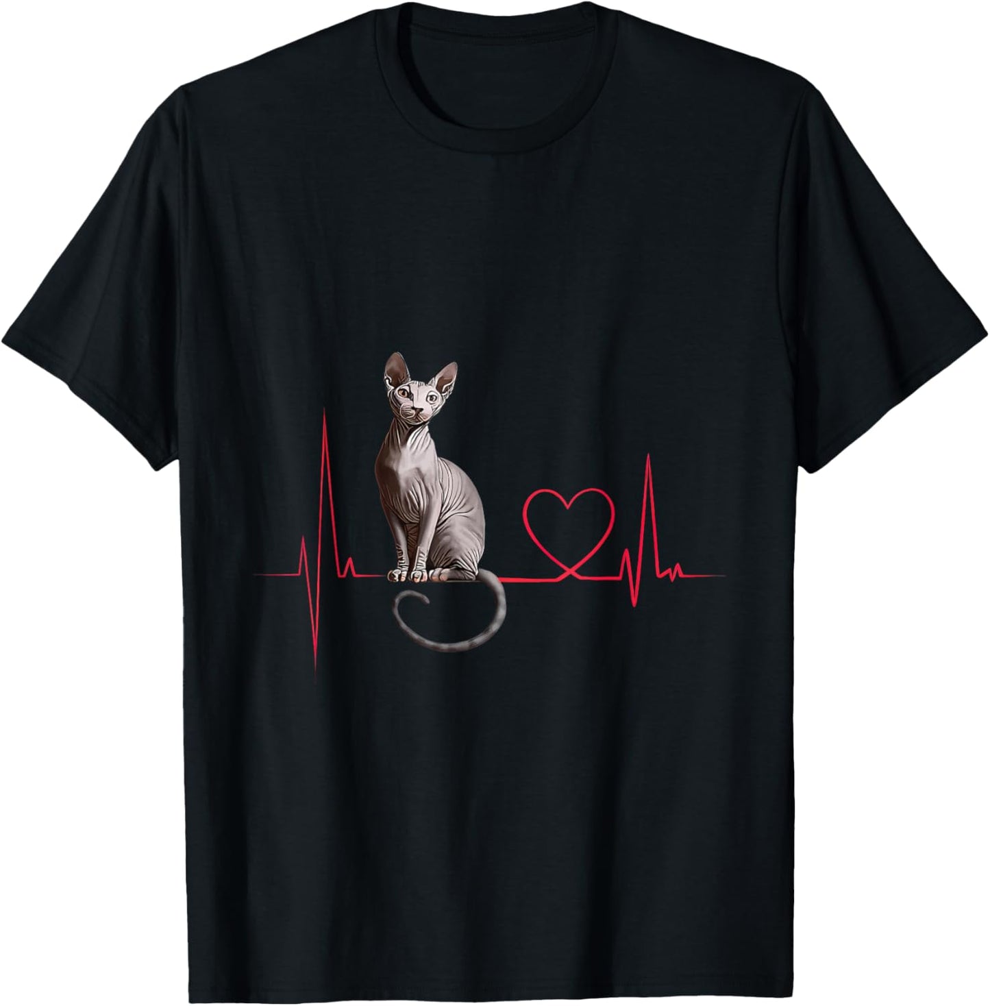 Heartbeat Sphynx Cat T-Shirt