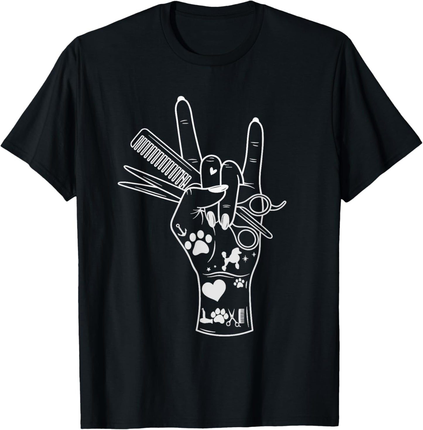 Funny Dog Groomer Fur Artist Pet Grooming Lovers T-Shirt