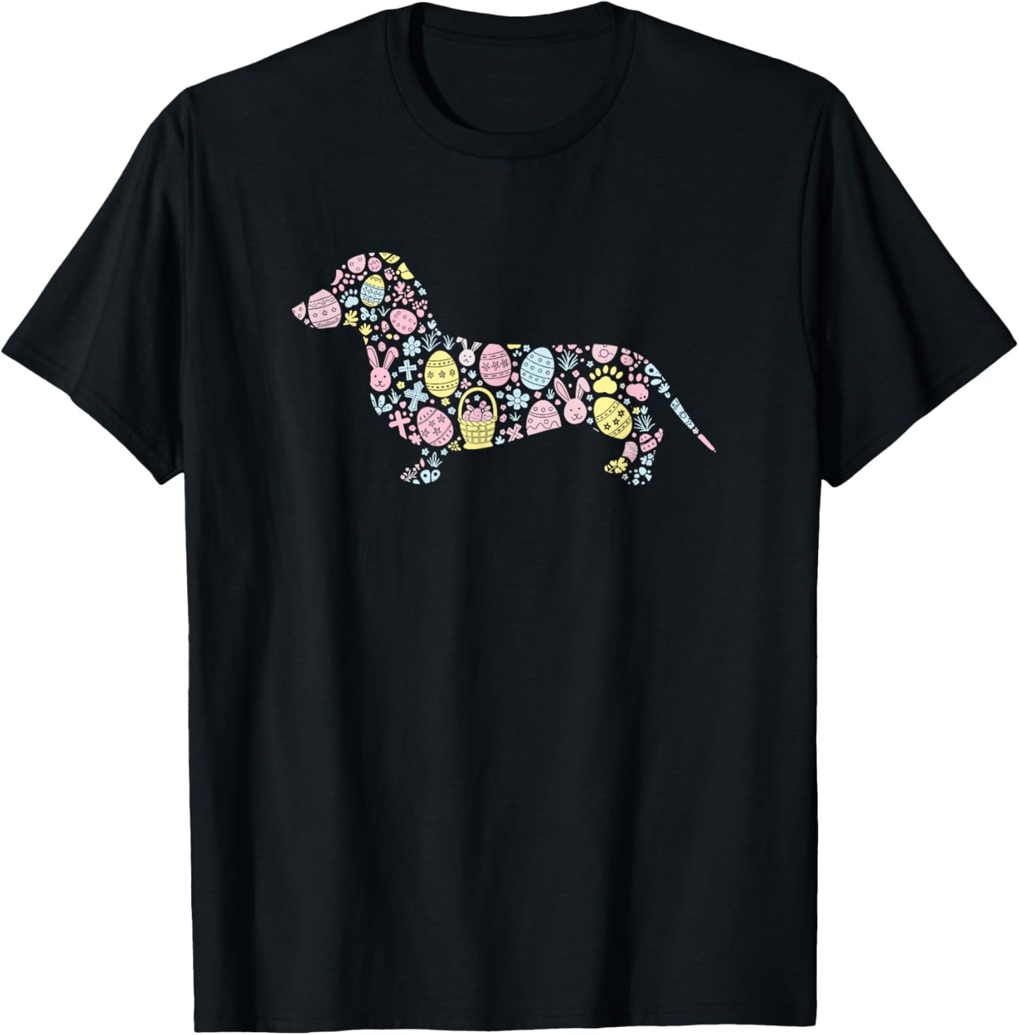 Dachshund Bunny Easter Egg Easter Day Womens Mens Kids T-Shirt