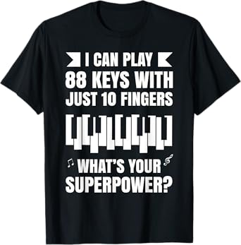 Piano TShirt Jazz Music Keyboard Composer Piano Player T-Shirt