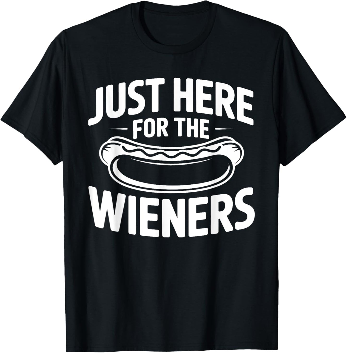 Vintage I'm Just Here For The Wieners 4th Of July Hot Dog T-Shirt