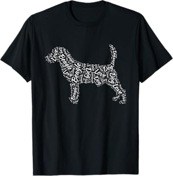 Love Beagle Hound Dog Silhouette Word Cloud Pet Owner Gift T-Shirt