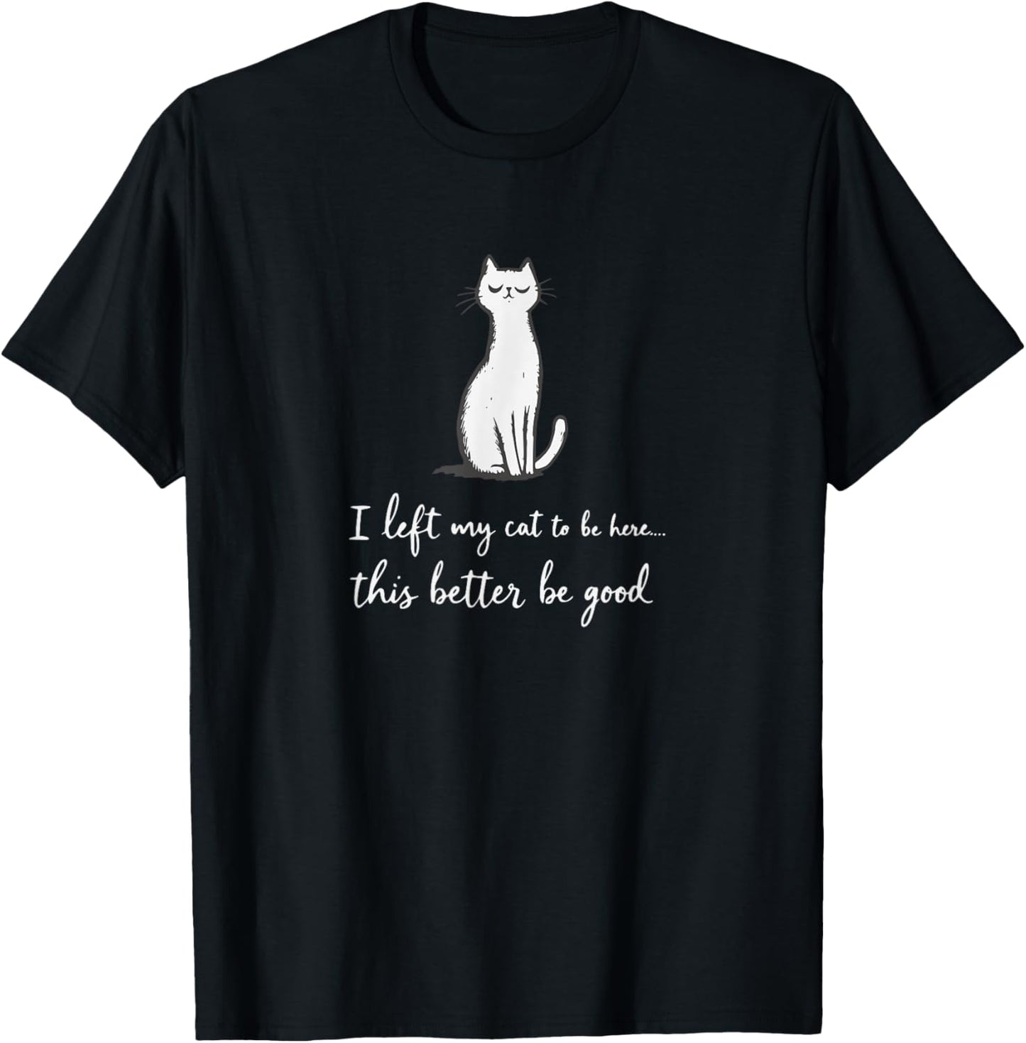 I Left My Cat To Be Here This Better Be Good Graphic T-Shirt