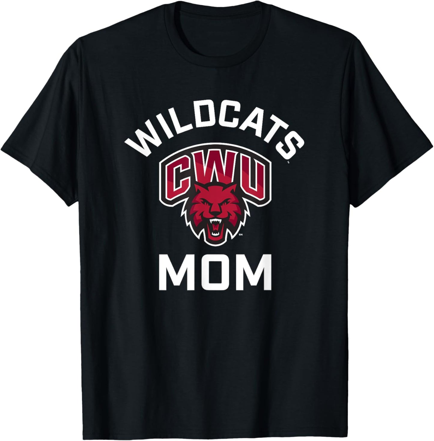 Central Washington University Wildcats Arched Mom T-Shirt