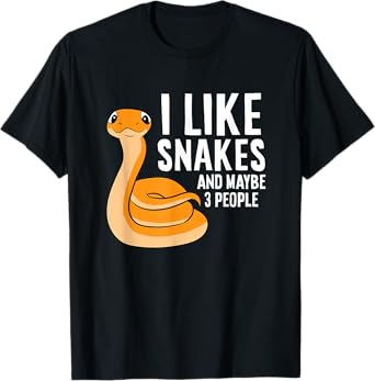 I Like Snakes And Maybe 3 People Snake Reptile Lover T-Shirt