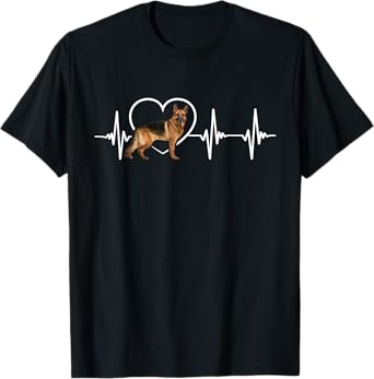 German Shepherd Heartbeat Love German Shepherd T-Shirt T-Shirt