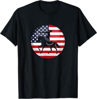 Equestrian Vaulting Horse US Flag Vaulters T-Shirt