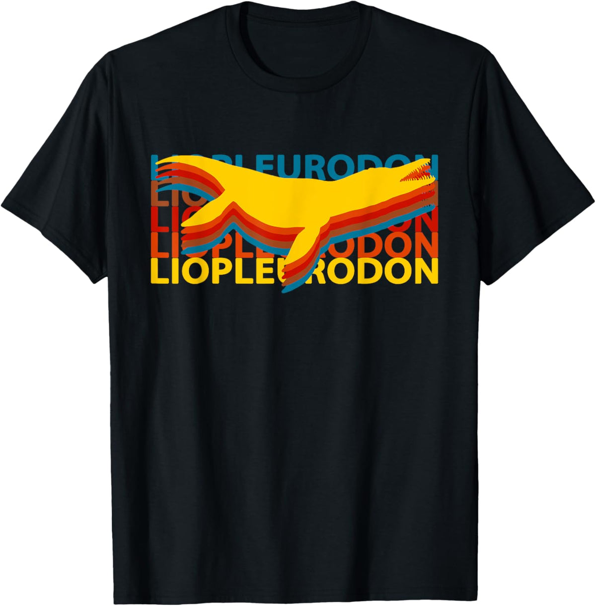 Liopleurodon Dinosaur T Shirt Vintage Repeat T-Shirt