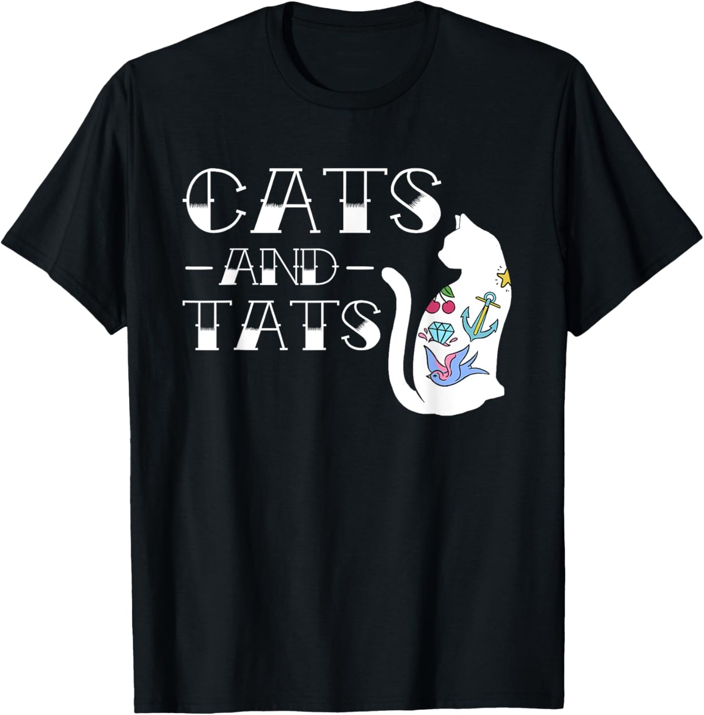 Funny Cats and Cat Tattoo Lover Cats & Tats Tattoo Art T-Shirt