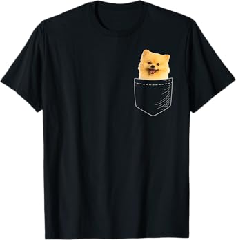 Pomeranian Pom in Pocket I Love Pomeranians Gift T-Shirt