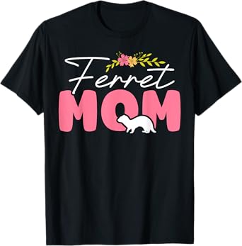 Ferret Mom Ferret Heart T-Shirt