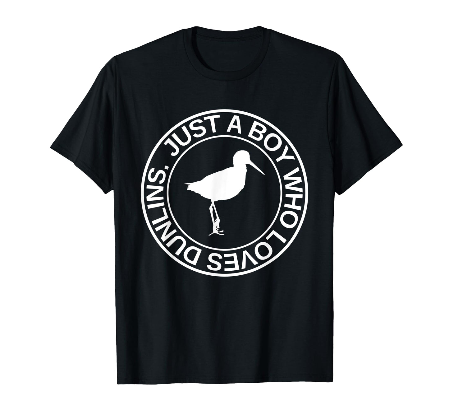 Just A Boy Who Loves Dunlins Gift For Men Sandpiper Bird T-Shirt
