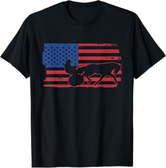 Horse Racing Harness Racing USA Flag Trotter Pacer T-Shirt